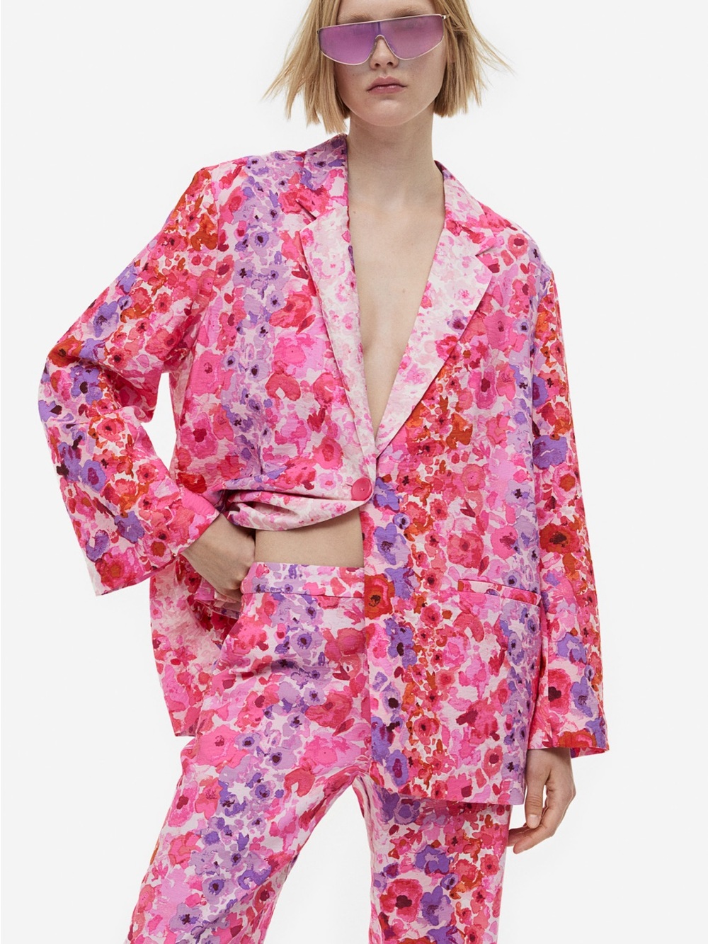 H&M Pink Oversized Blazer